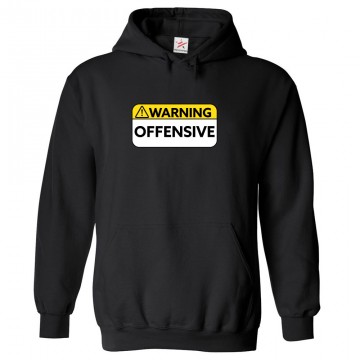 Warning Offensive Unisex Classic Kids and Adults Rude Pullover Hoodie